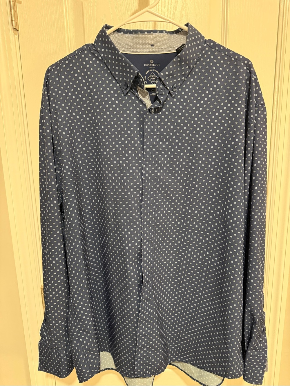 Con.Struct Navy Dot-Print Button-Down Shirt